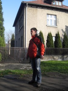 Rainer outside of the Villa