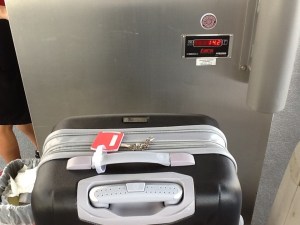 Could have sworn that thing was over the 50 lb limit when we packed it. lol.  Well under!