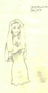 She's the love child of Vanna White and Pat Sajak (in my story) 