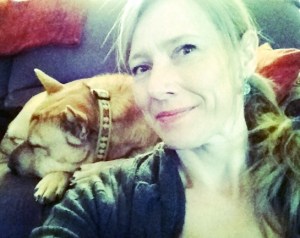 Me being happy I was annoying the dog