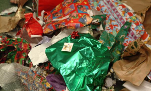 wrapping paper mess